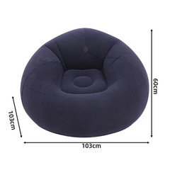 Lazy Inflatable Sofa Portable Foldable Pvc Flocking Single-Person Inflatable Sof