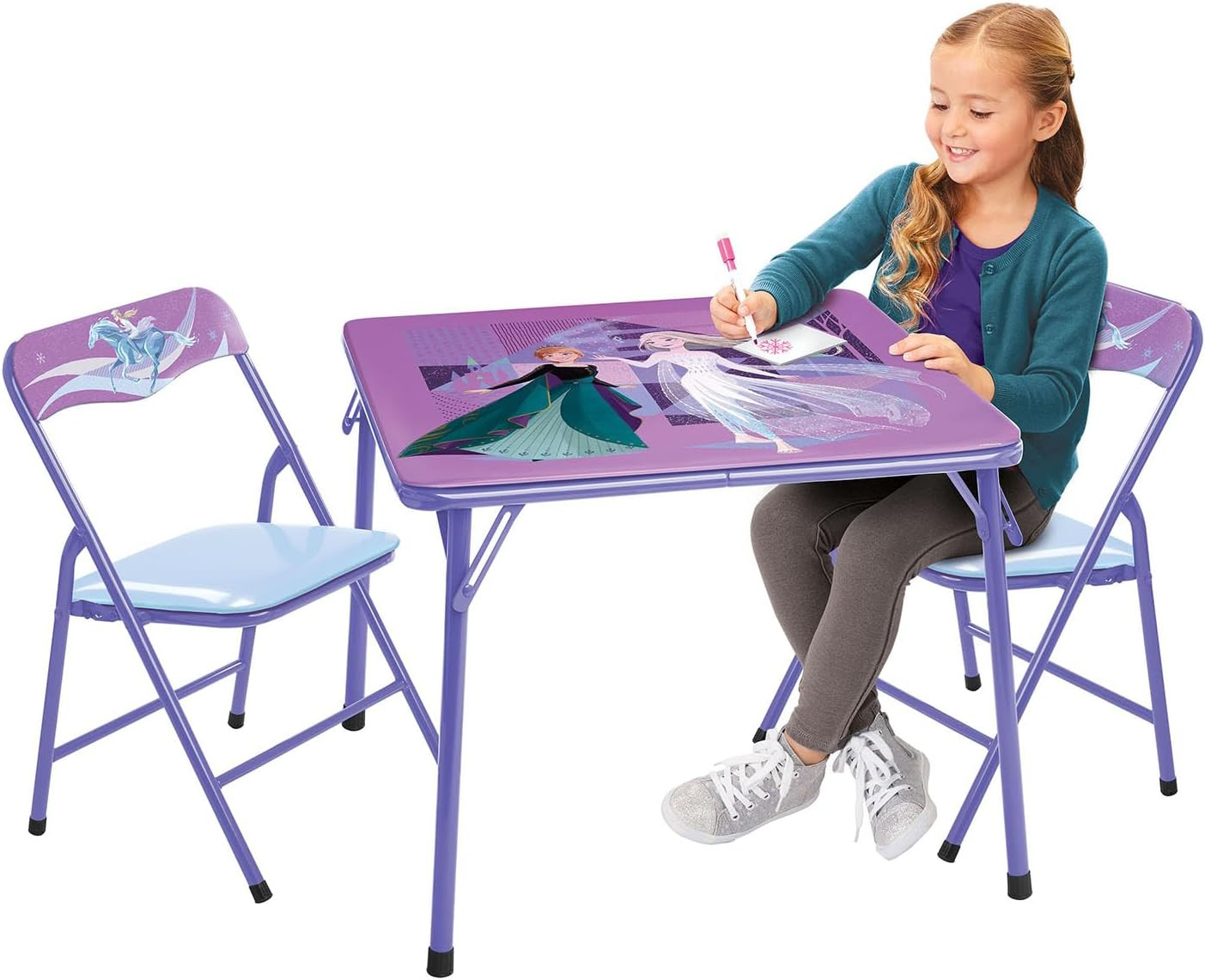 Kids Folding Table & Chairs Set for Kid and Toddler 36 Months up to 7 Years, Inc gallery