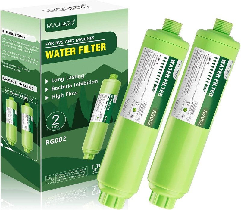 Eco-Friendly Inline RV Water Filtration - Removes Bad Taste & Rust, 2 Pack gallery