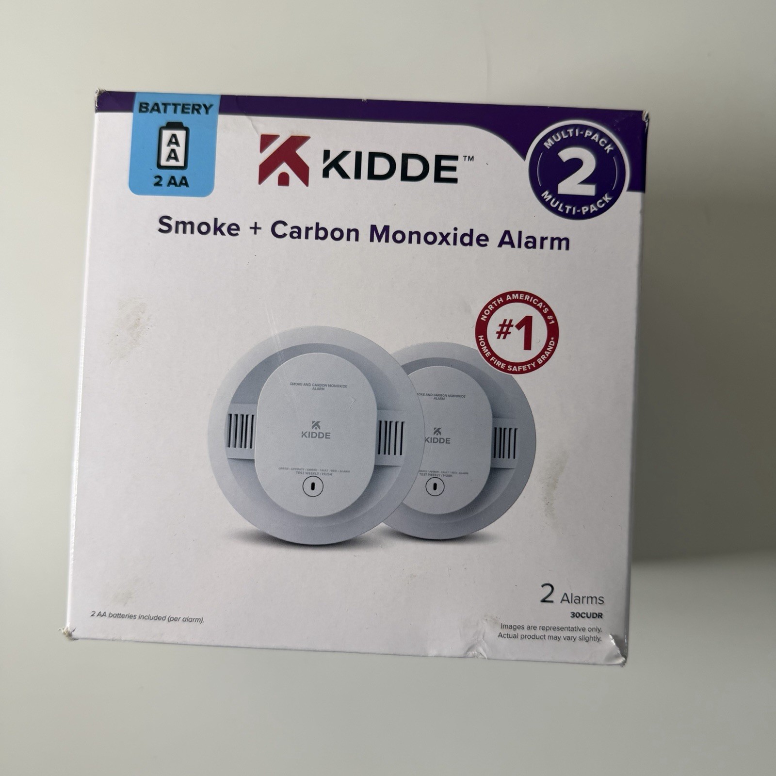 2 pack Kidde Smoke & Carbon Monoxide Detector 2 AA Batteries 30CUDR gallery
