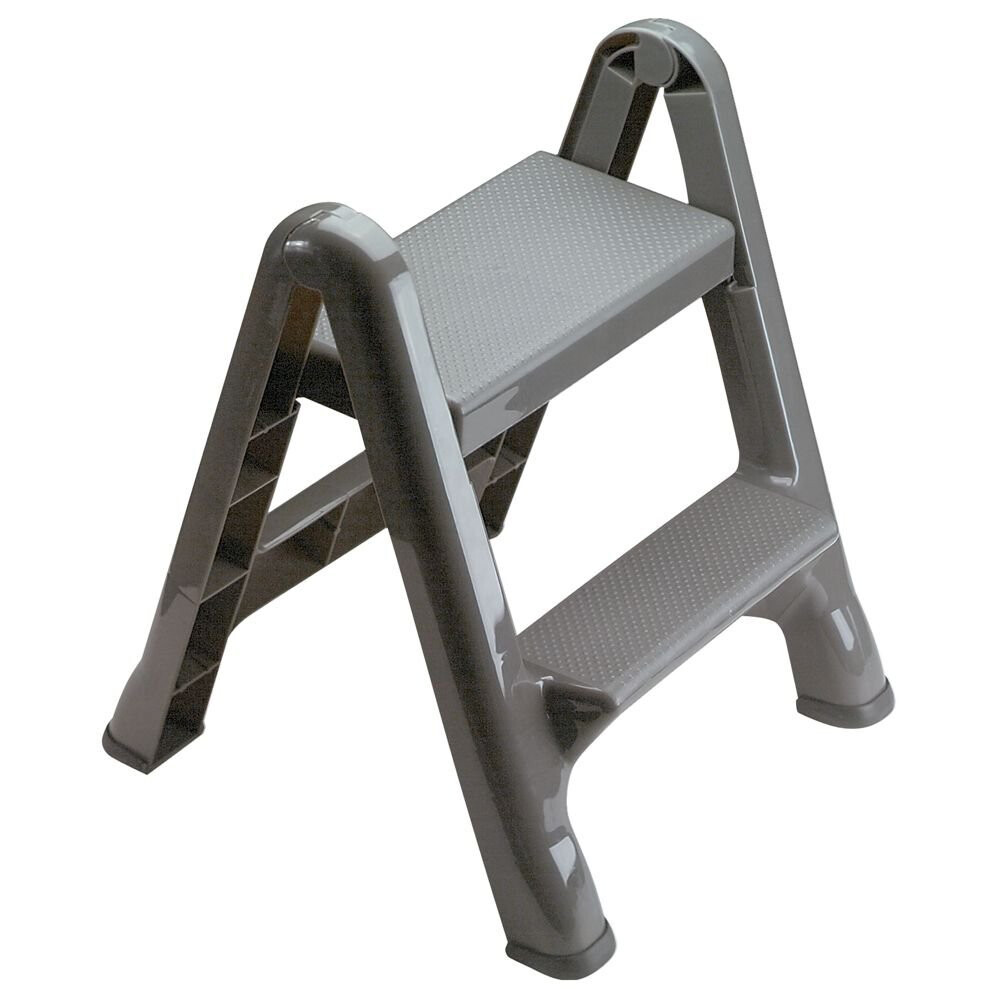 Rubbermaid FG420904CYLND 2 Step Folding Stepstool, Grey gallery