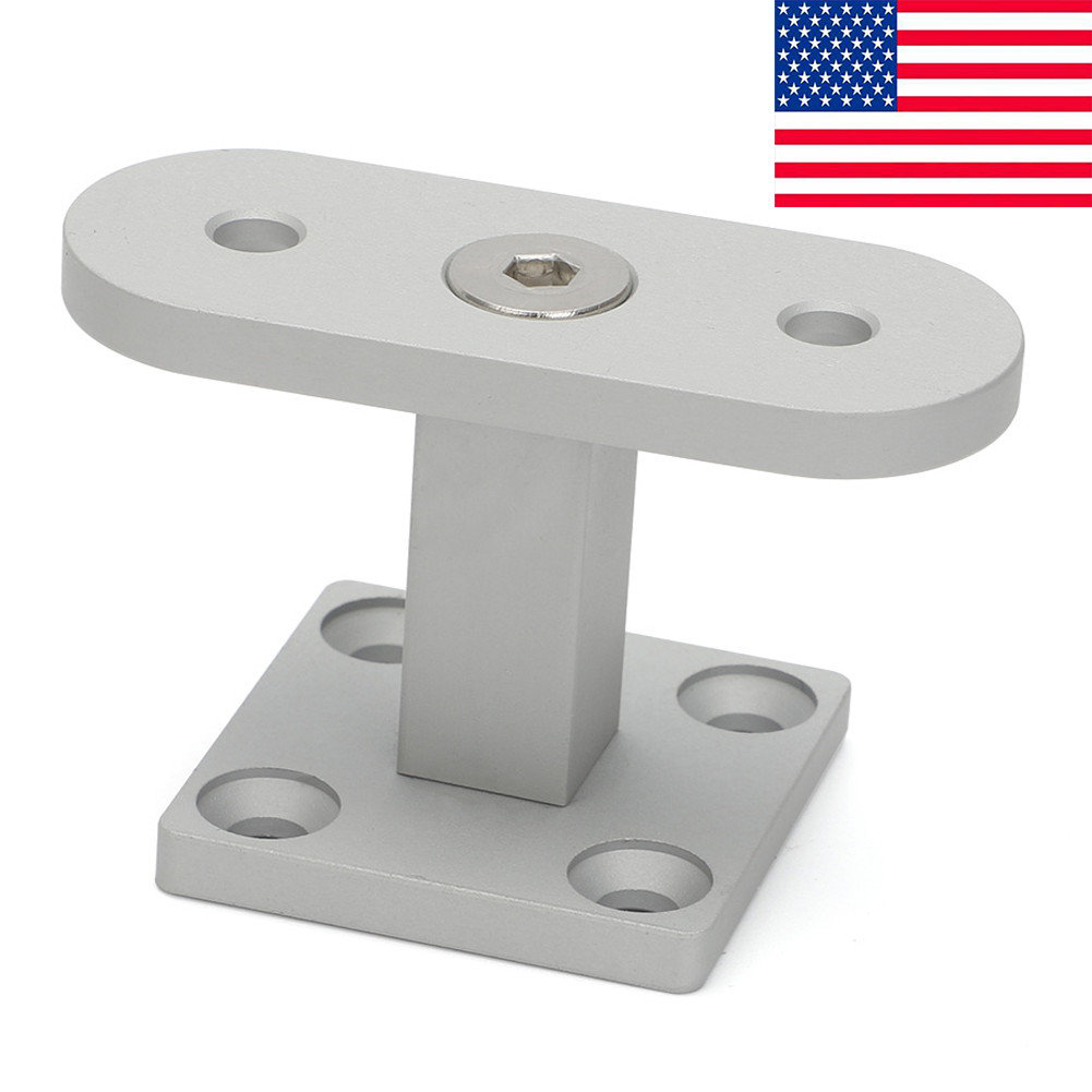 Modern Straight Handrail Hand Rail Support Bracket Aluminum Silver Base Square gallery