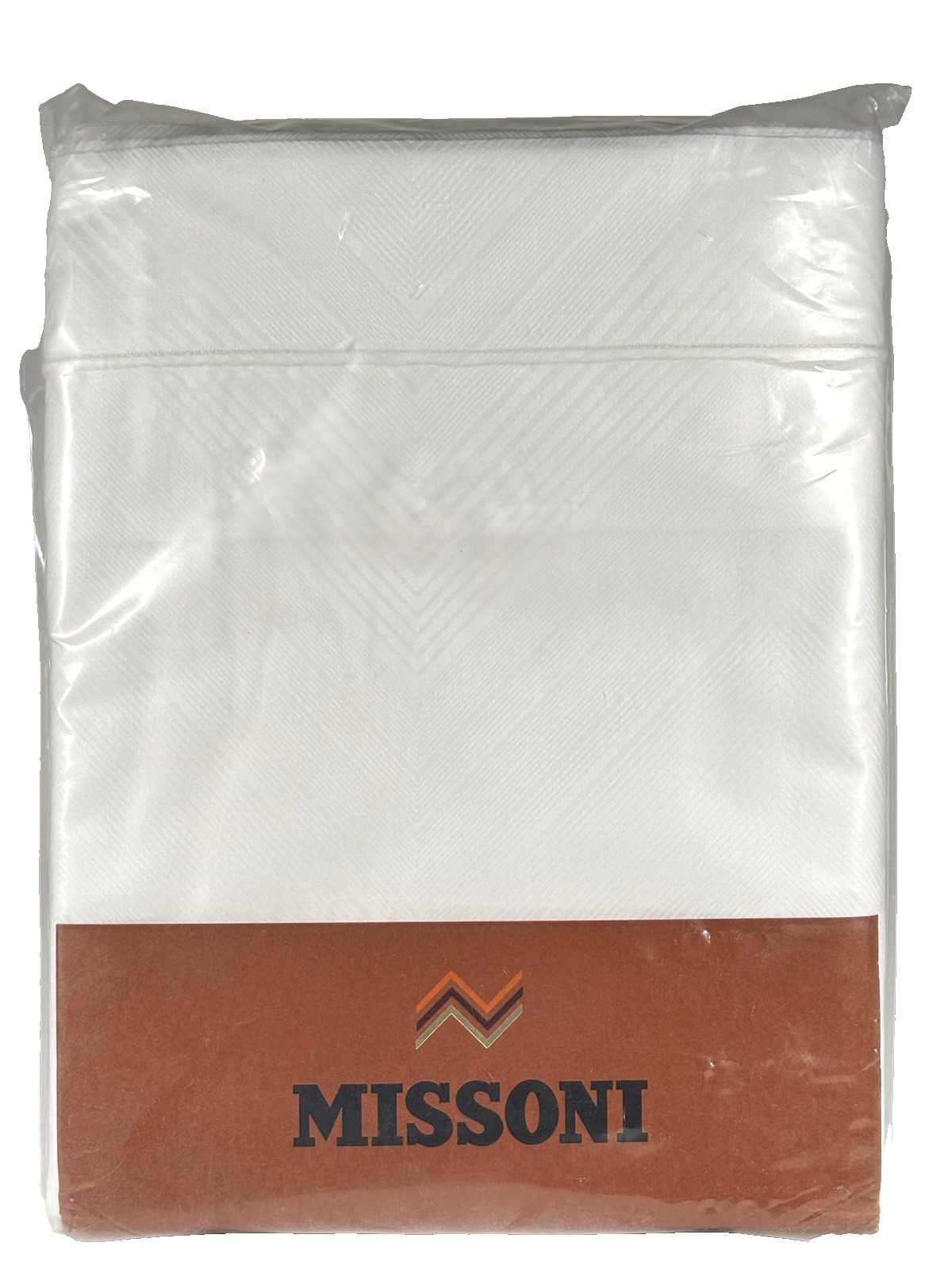 Missoni KING Shadow Zigzag Re-Edition Flat Sheet White Jacquard 279x259 Italy gallery