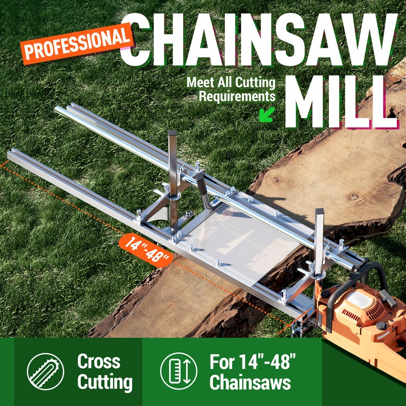 Portable Chainsaw mill 48" Inch Planking Milling Bar Size 14" to 48" gallery