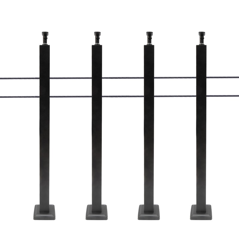 36"x2"x2" Cable Railing Post Deck Railing kit Fence Stainless Pre-drilled Holes gallery