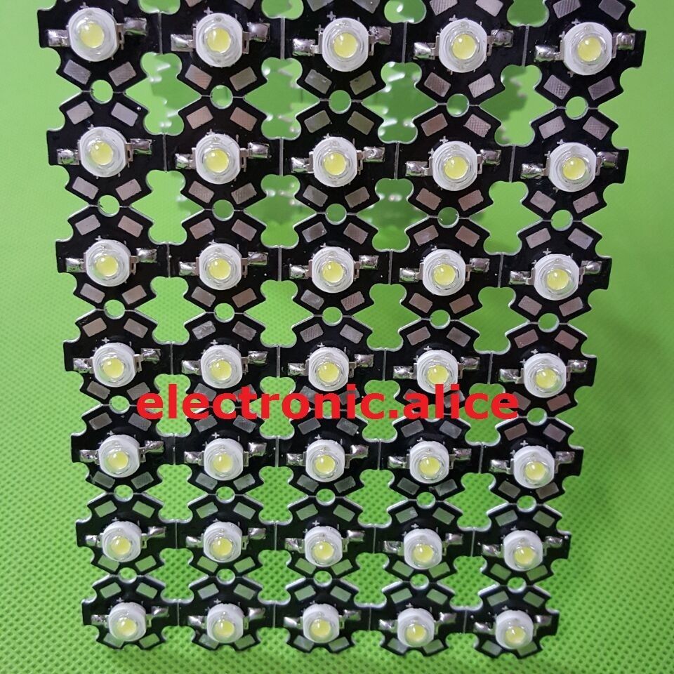 100pcs New 3W High Power cool white 6000-6500k LED+20mm star pcb gallery