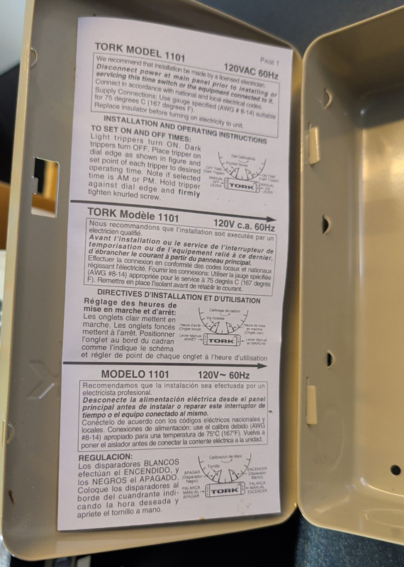 Electrical Box - BOX ONLY- Tork Model 1101 24 Hour Time Switch Box Surround gallery