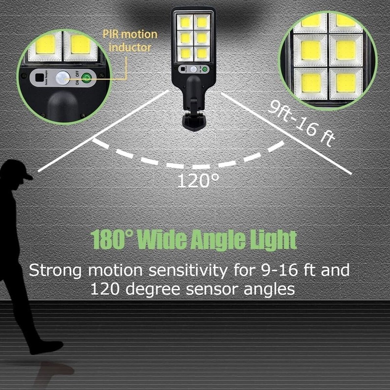 2PCS Outdoor Solar Wall Light LED Motion Sensor Bright Flood Street Lamp 3 Modes gallery