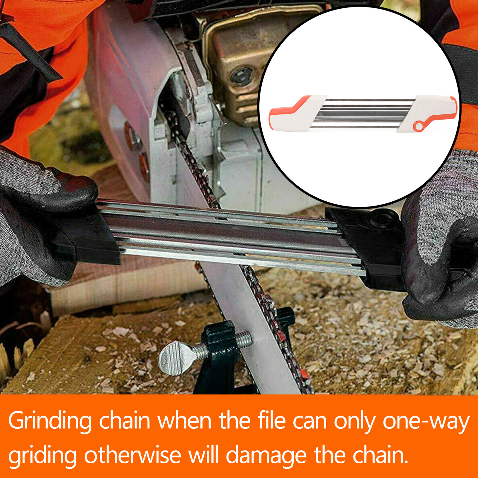 2 in 1 4.0mm Easy File Chainsaw Chain Sharpener for Stihl 3/8" Diameter 5/32" gallery