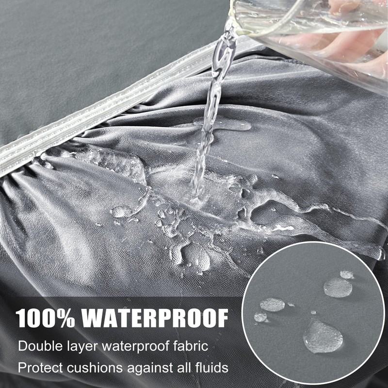 100% Waterproof Couch Cushion Covers, Stretch Sofa Seat Covers, Reversible So... gallery