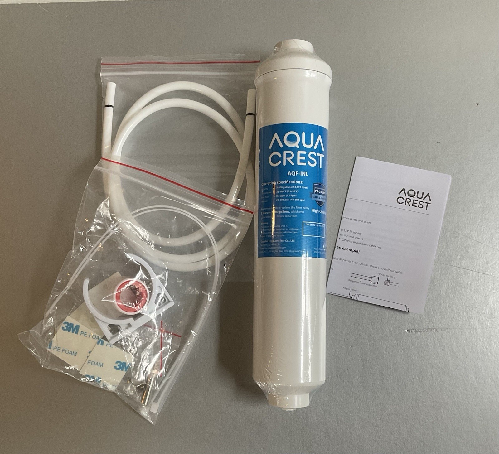 AQUA CREST 5 Years Capacity -Inline Water Filter for Refrigerator with 1/4-Inch gallery