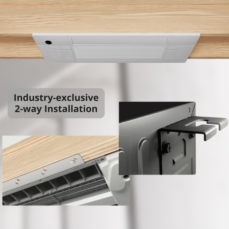 6000 BTU One Way Ceiling Cassette HYPER Heat Mini Split Air Conditioner 230V gallery