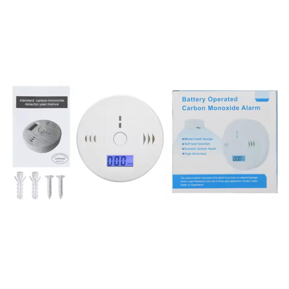 Carbon Monoxide Detector Warning Safety Alarm Sensor LED Digital Battery Powered gallery