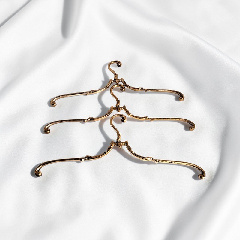 Solid Brass Clothes Hanger 42cm, Vintage Style Gold Garment Hanger gallery