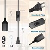 Hanging Light Bulb Socket with Cord - 10Ft Plug in Light Socket E26/E27 Exten... gallery