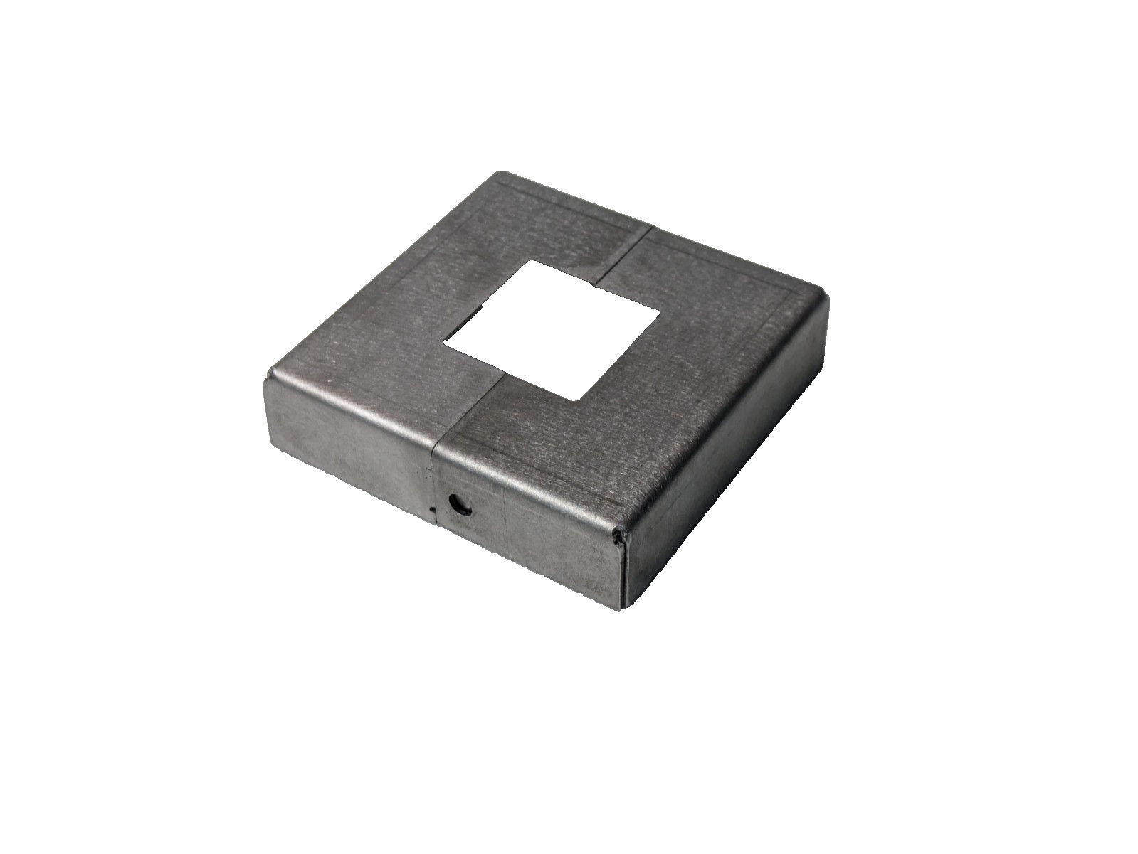 Steel Post Base Cover | 4x4 for 1.5" Square Tubing | Raw Steel gallery