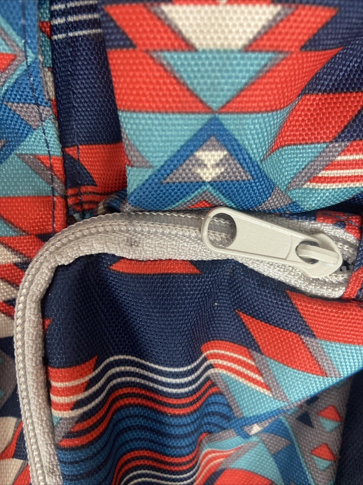 KAVU Rope Sling Bag Aztec Print Pattern Blue, Red, Gray, Teal 5