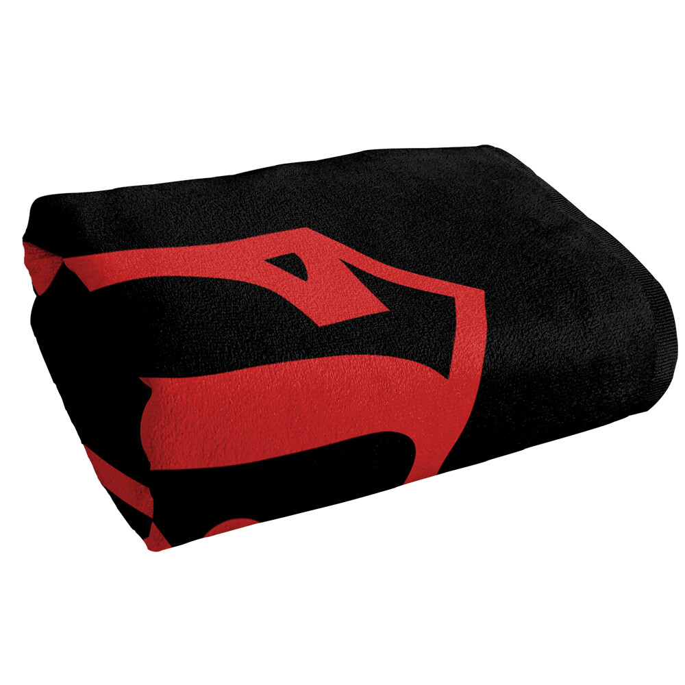 Superman Red On Black Shield Officially Licensed Beach Towel 30"x60" gallery