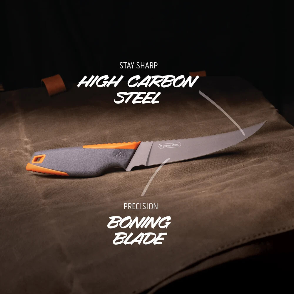 Outdoor Edge Vantex Boning Kitchen Knife 5" 7Cr17MoV Steel Blade GFN/TPR Handle gallery