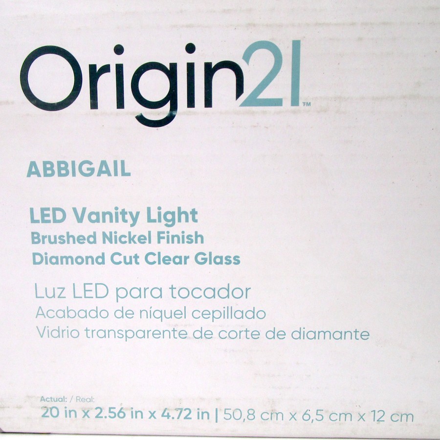 Origin 21, Abbigail 20" Modern LED Vanity Light Brushed Nickel Finish, #1574012 gallery