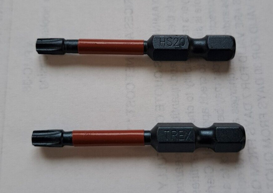 2 PACK TREX DECKING SYSTEM TOOLS - HEXSTIX BIT - T-20 DRIVE BITS 2" THB2PK