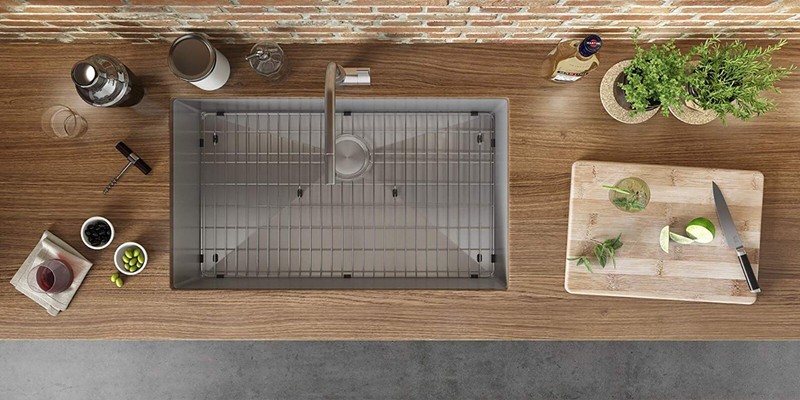 Ruvati 35-inch Undermount 16Gauge Rounded Corners Large Kitchen Sink – RVH7466 gallery