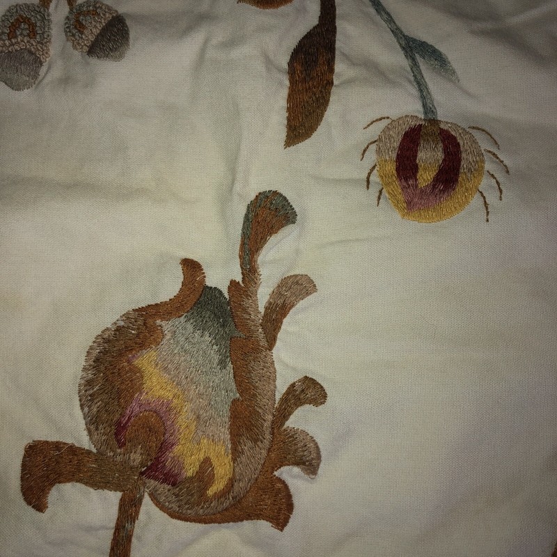 Pottery Barn Pillow Case Decorative Fall Winter Spring Embroidered Flower Square gallery