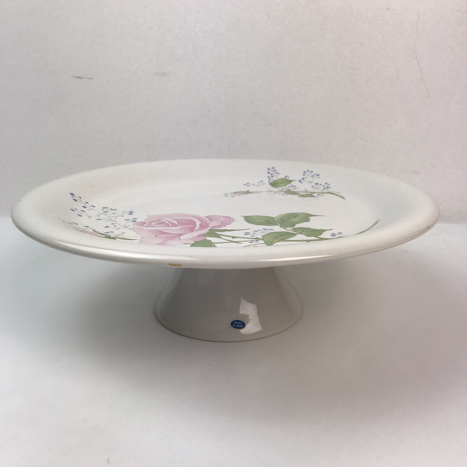 Simone Ceramic Footed Pedestal Cake Plate Rose 10 1/2 in. x 3 1/2 in High gallery