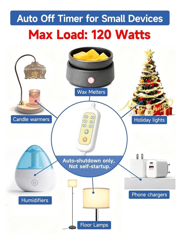 Extension Cord with Timer Only auto-Off Not self-Startup 6 Options Timer Outlets gallery