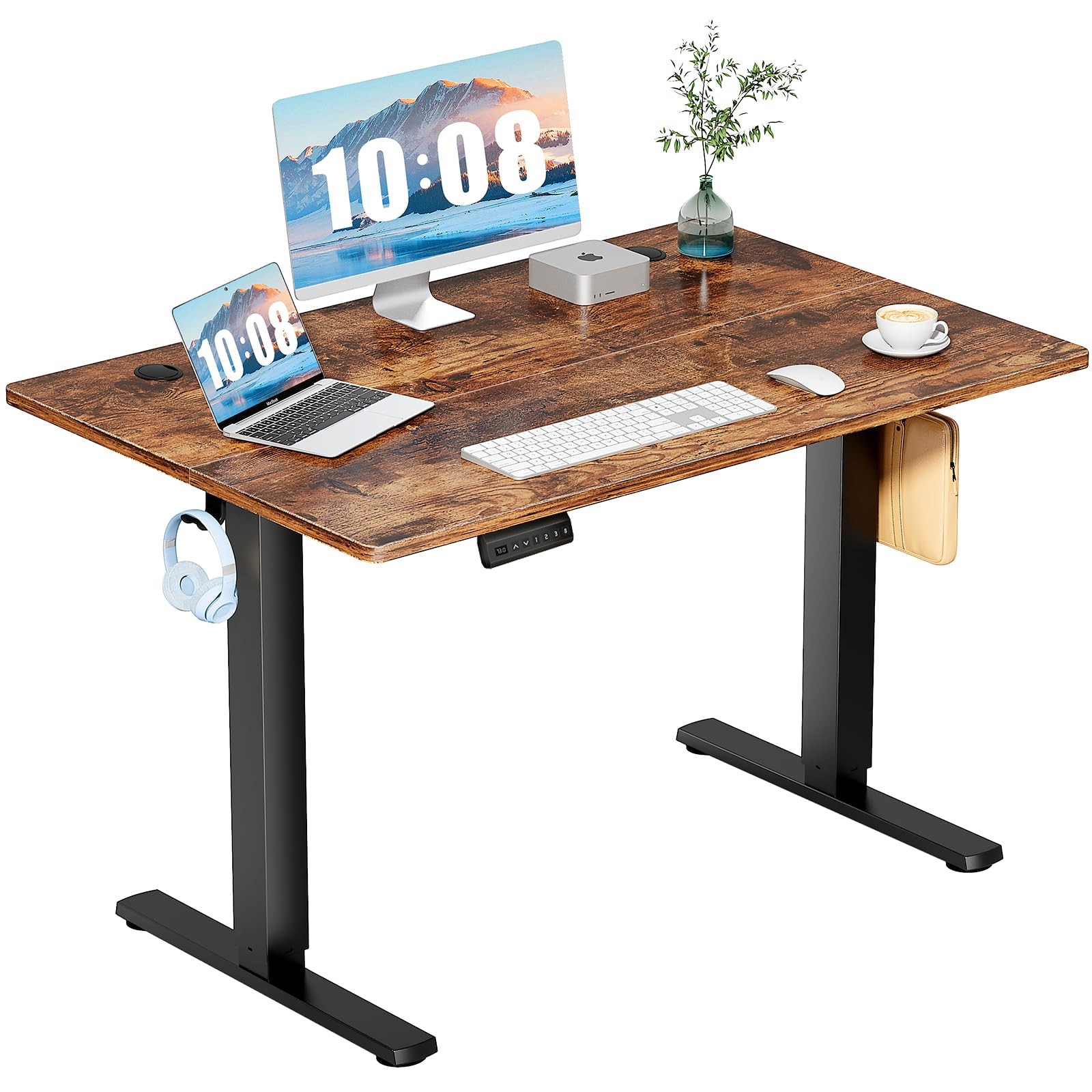 48 Inch Electric Standing Desk Height Adjustable, Sit to Stand Up Computer Wo... gallery