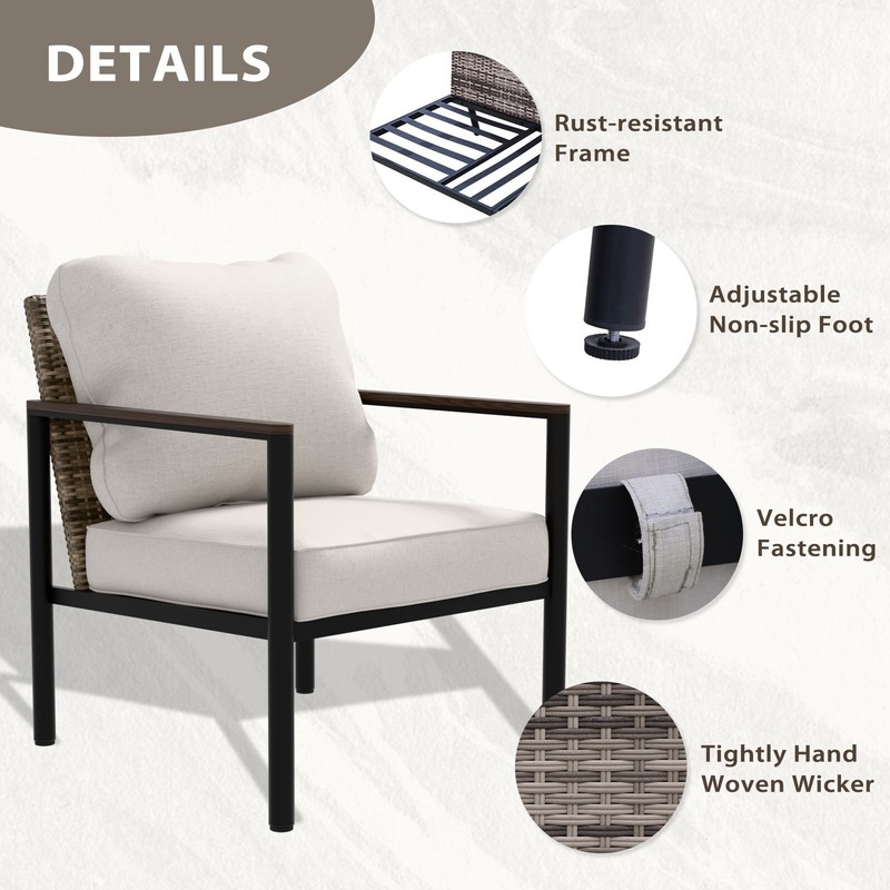 EAGLE PEAK Sunset Dune Collection Modern Outdoor Patio Furniture Chair gallery