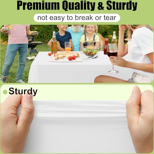 Disposable Table Cloth - 36 Pack, 54 x 108 Inch 54" x 108" - 36 Packs White gallery