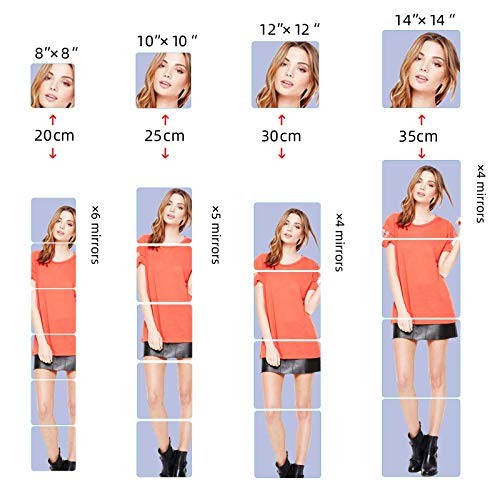 Acrylic Mirror Sheet Self Adhesive Wall Mounted Home Décor Non 10"L x 10"W 1 gallery