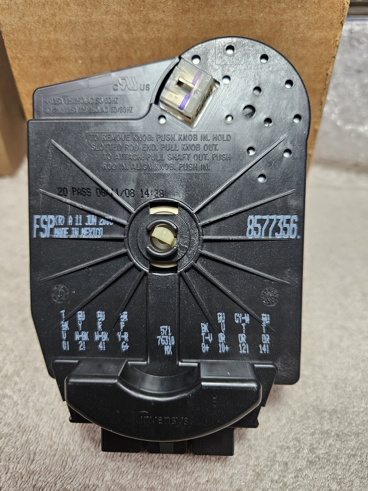 Whirlpool O.E.M. A/W Timer #8577356 gallery