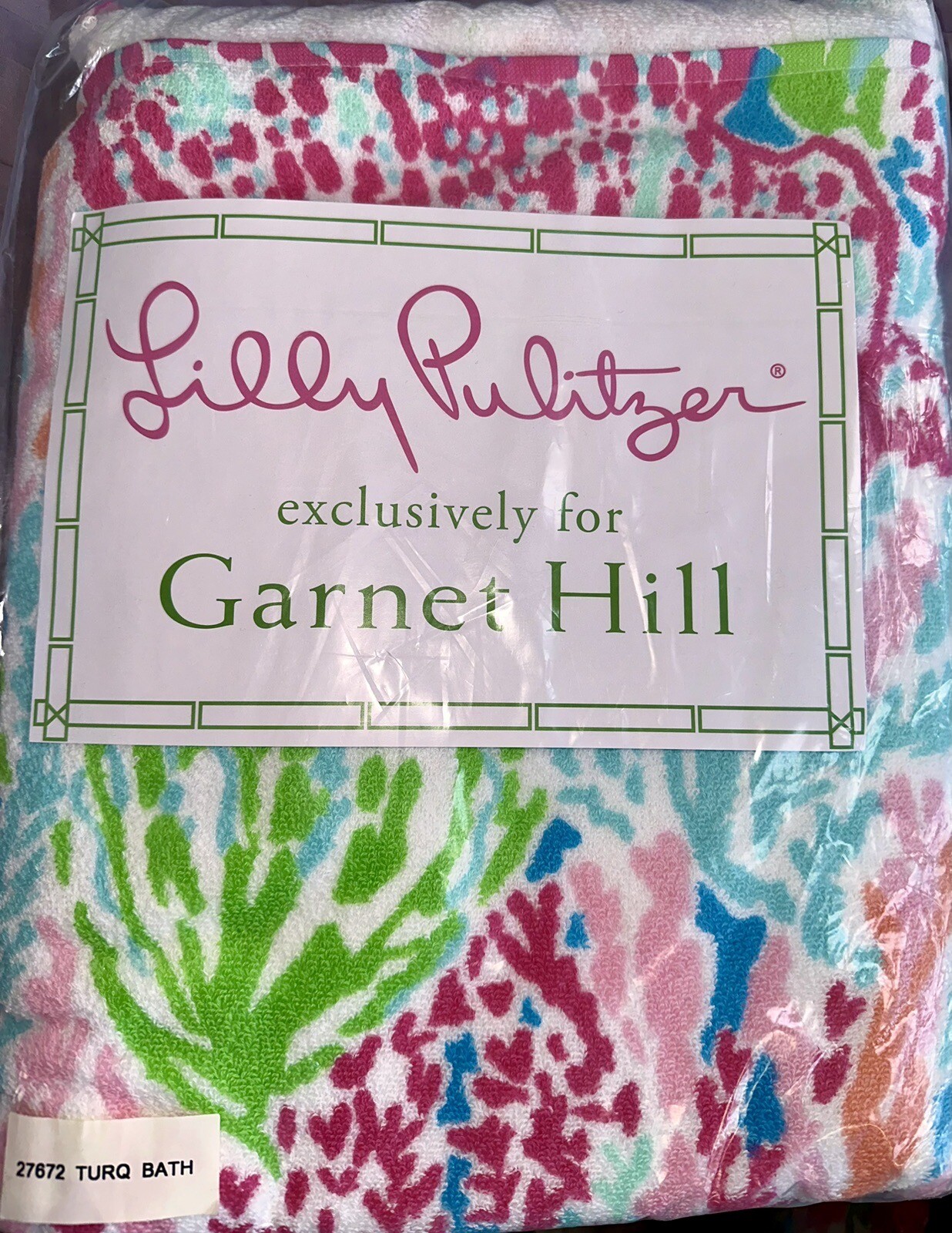 LILLY PULITZER GARNET HILL Towel LET'S CHA CHA #27672 Beach Pool DISCONTINUED gallery
