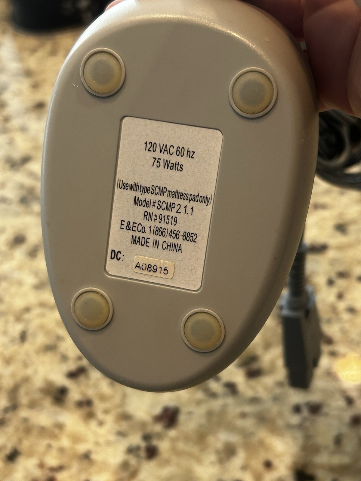 Beautyrest Sleep Philosophy Electric Mattress Pad Controller (SCMP 2.1.1) gallery