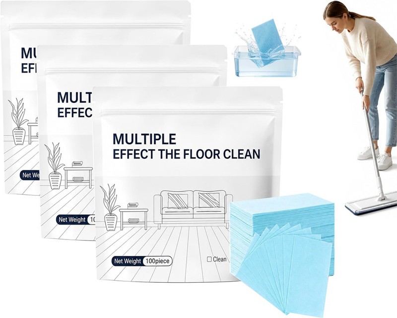 100-500 X Multi-Effect Floor Clean Tablets, Water-Soluble Floor Cleaning Sheets gallery