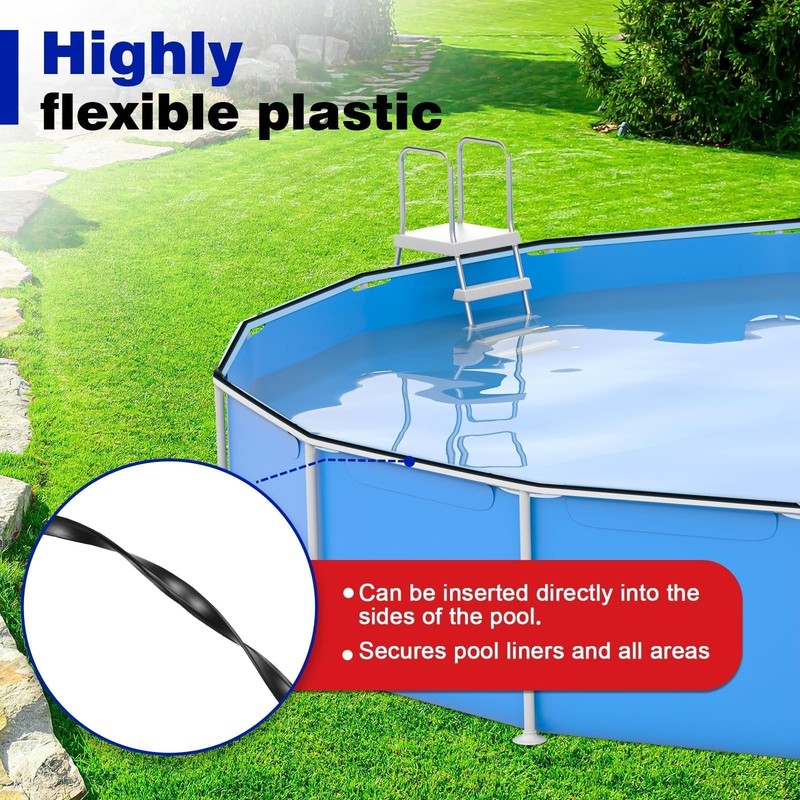 60 PCS Pool Coping Strips For Overlap Above Ground Liner Clips 24FT Round gallery
