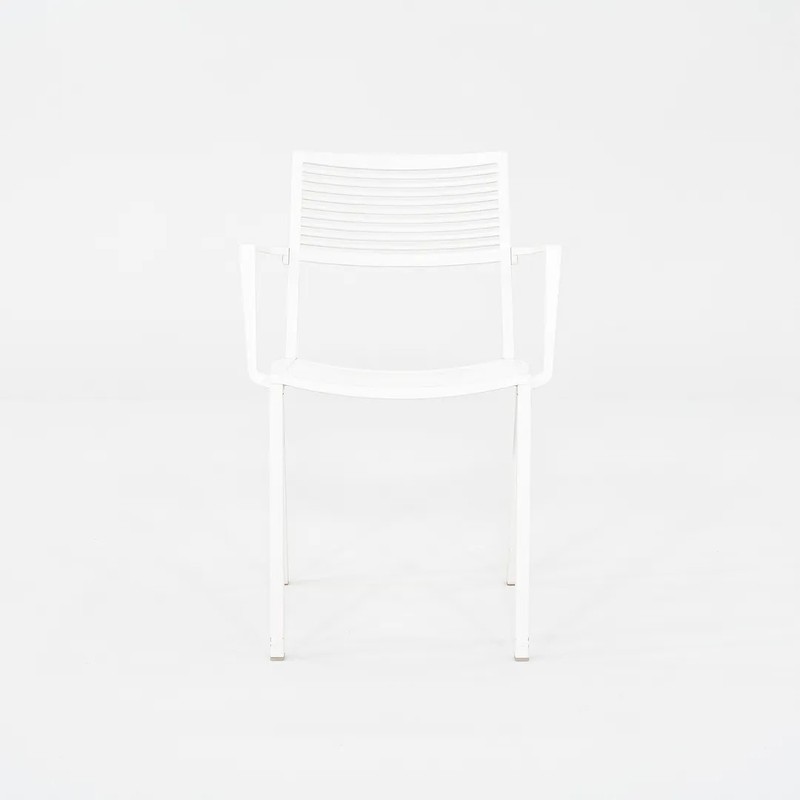 2020s Janus et Cie Easy Stackable Armchair Powder Coated White 13x Available gallery