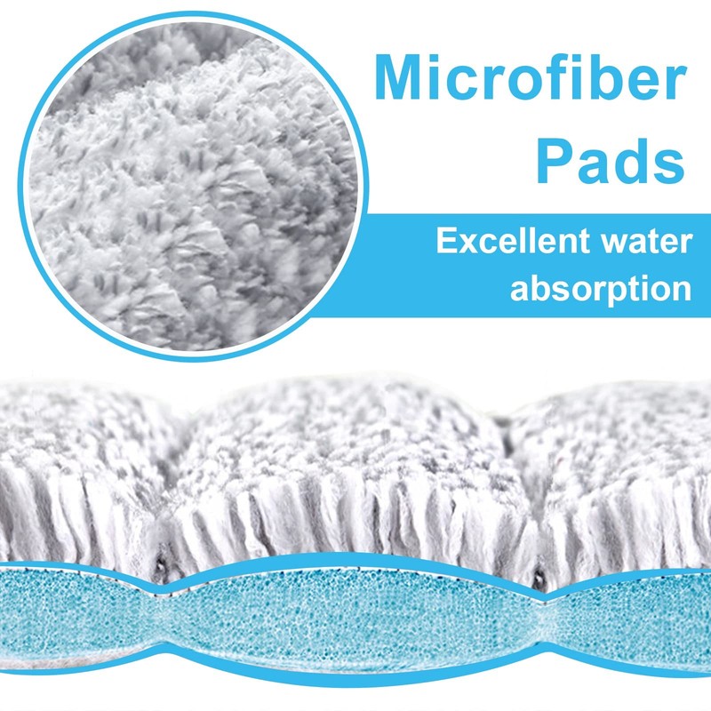 Flat Mop Pads, Mop Replacement Pads, Microfiber Mop Pads, Machine Washable Pa... gallery