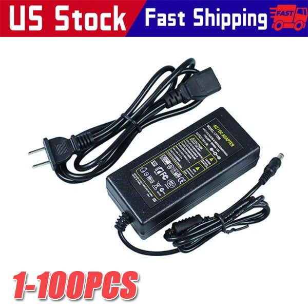 12V 5A 5 AMP 60W DC Power Supply Adapter Transformer LED Strip CCTV PC 5050 USA gallery