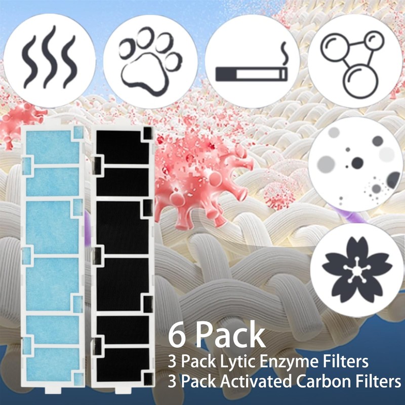 6 Pack MAC-2330FT-E MAC-3000FT-E Filter Bundle for Mitsubishi Electric MAC-2330F gallery