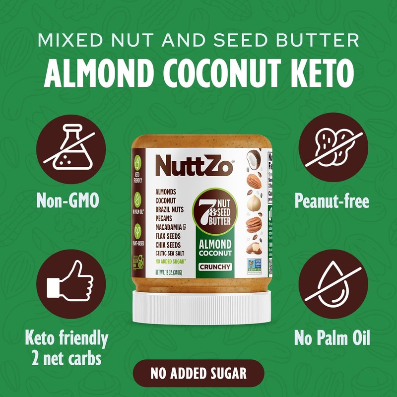 NuttZo 12 Ounce Nut Butter 7 Nuts Seeds Keto Friendly Healthy Snack Spread gallery