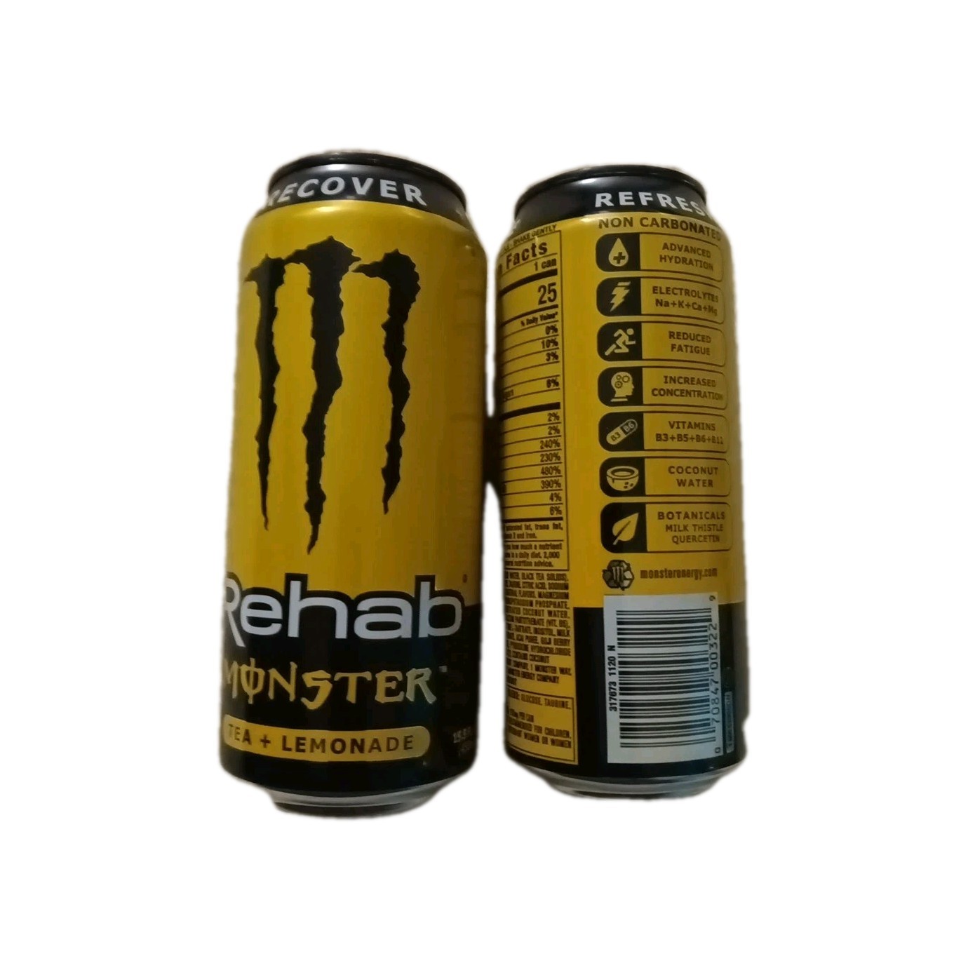 Monster Energy Rehab Tea + Lemonade 16oz - Unopened Discontinued Flavor 2 Cans gallery