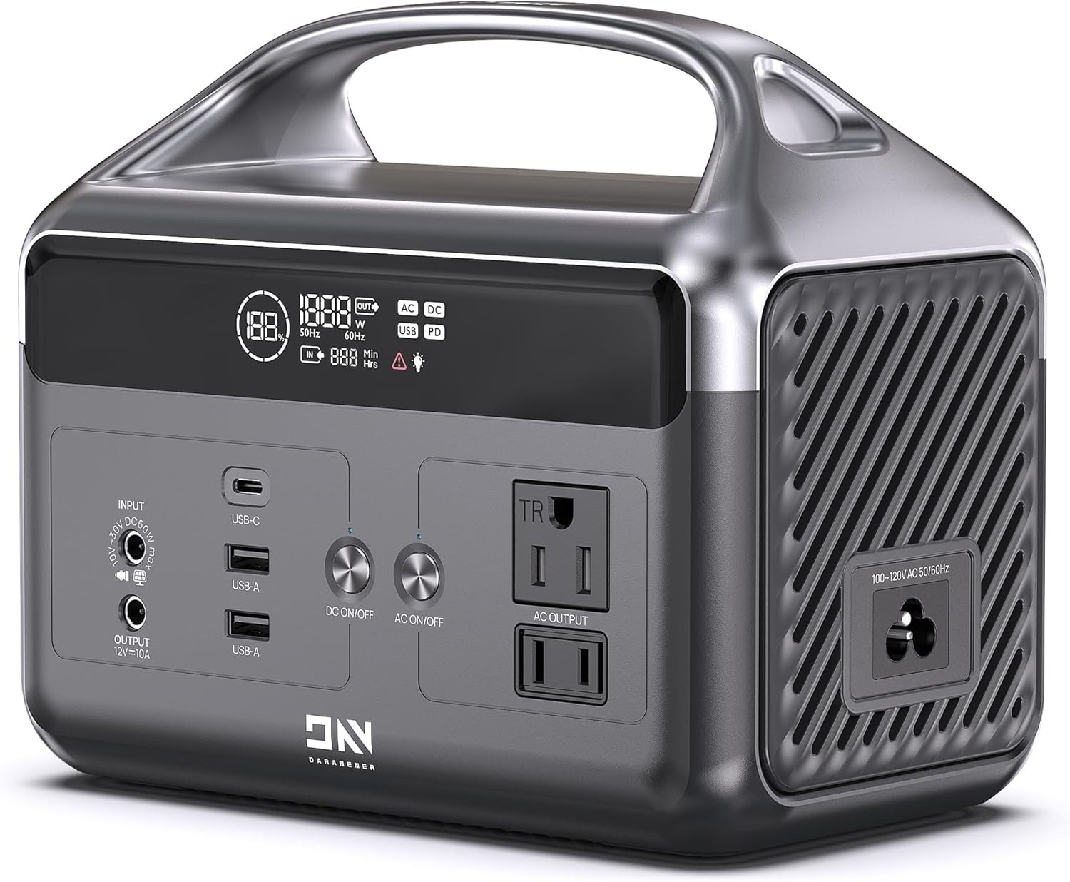 DaranEner Portable Power Station, 192Wh LiFePO4 Battery Backup Solar Generator w gallery