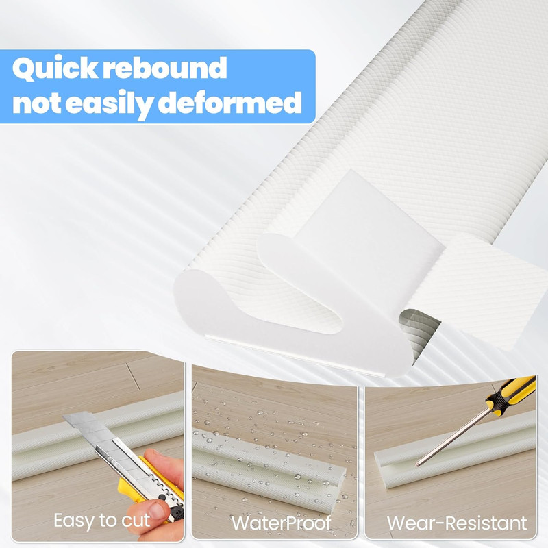 19.7Ft V-Shape Thin Weather Stripping Door Frame Seal Strip,Self-Adhesive Door S gallery