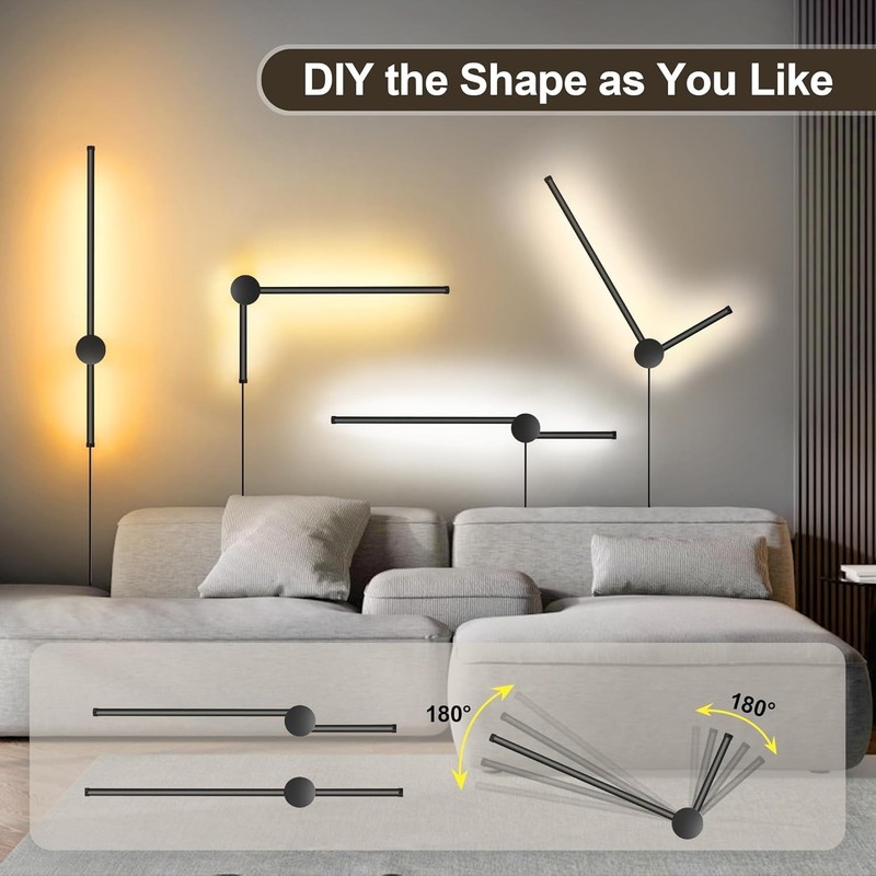 Multi-position Wall Ligh - Two Pack with Remote, 3000K-6500K & Stepless Dimming gallery