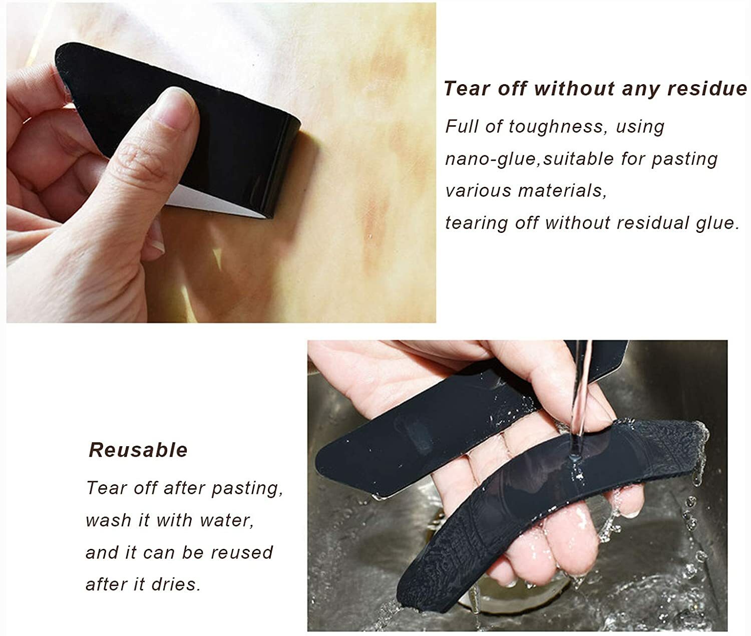 8PCS Carpet Mat Grippers Non Slip Rubber Rug Sticker Skid Tape Reusable Adhesive gallery