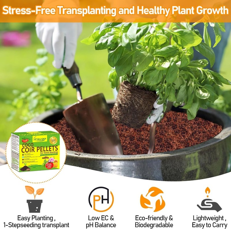 50Pcs Coco Coir Seed Starter Pellets 30mm Compressed Soil Plugs Organic Peat gallery