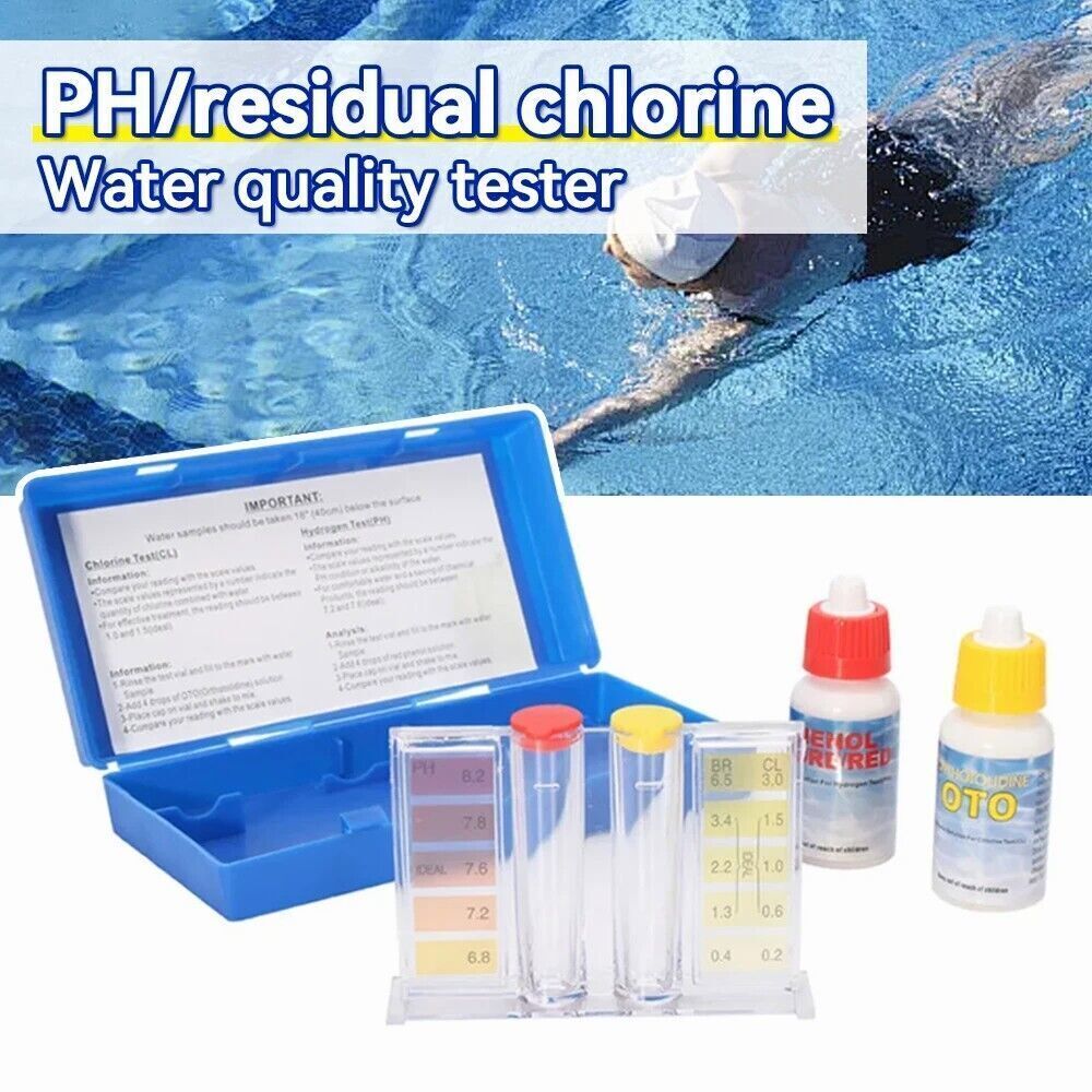 HORMY 2 Way Swimming Pool Testing Kit Water Tester For Chlorine and Ph Test USA gallery